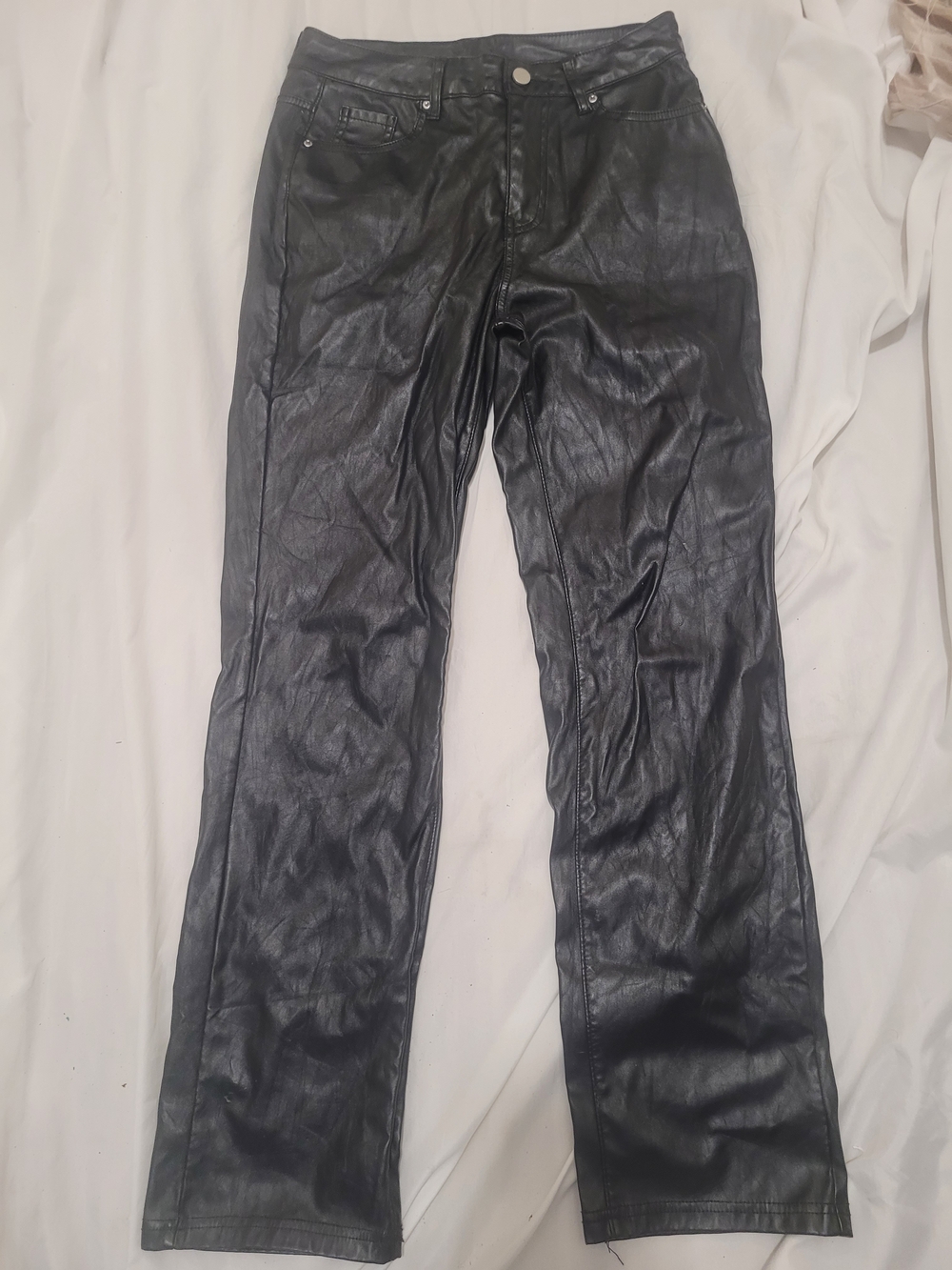G.I.L.I. Black Faux Leather Pants
